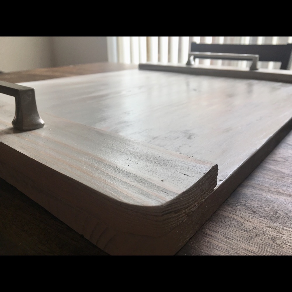 Large ottoman serving tray